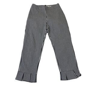 Wild Honey Striped Flutter Ruffle Hem Pants Sz S